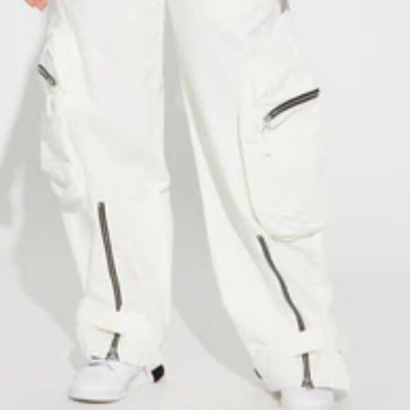 CALLING THE SHOTS NON STRETCH BAGGY CARGO WHITE JEANS SIZE 11 - Picture 5 of 5